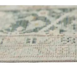 Sea Green Vintage Medallion Area Rug, 2x3