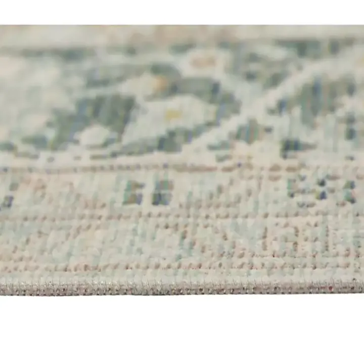 Sea Green Vintage Medallion Area Rug, 2x3