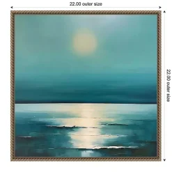 Sea Sunrise Framed Canvas Art Print