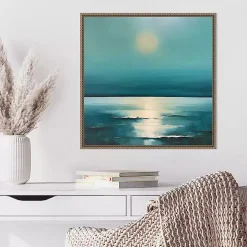 Sea Sunrise Framed Canvas Art Print