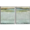 Seafoam Framed Canvas Art Prints, Set of 2