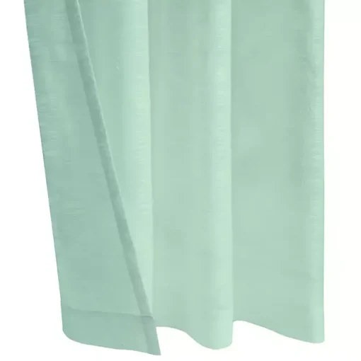 Seafoam Green Boucle Sheer Curtain Panel, 84 in.