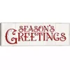Season's Greetings Rustic Framed Canvas Art Print