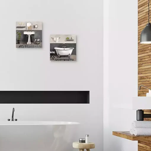 Serene Bath 2-pc. Canvas Art Print Set