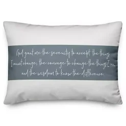 Serenity Prayer Striped Pillow