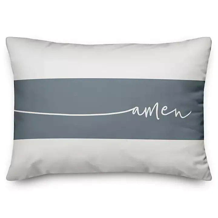 Serenity Prayer Striped Pillow