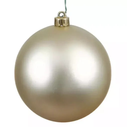 Shatterproof Champagne Ball Ornaments, Set of 6