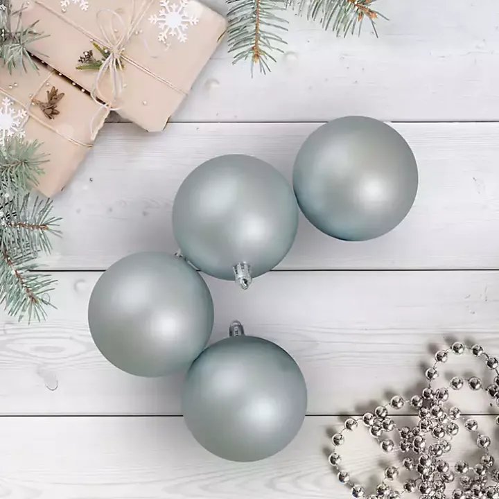 Shatterproof Matte Powder Blue 32-pc. Ornaments