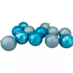 Shatterproof Turquoise Multi 12-pc. Ornaments