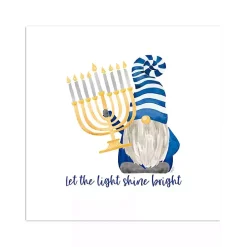 Shine Bright Menorah Gnome Canvas Art Print