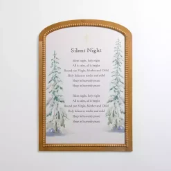 Silent Night Arch Beaded Wall Plaque