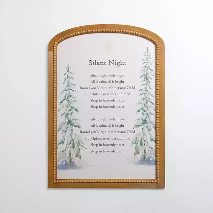 Silent Night Arch Beaded Wall Plaque