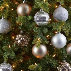 Silver and Gold Shatterproof Ornaments, Set of 40