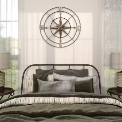 Silver Compass Rose Outdoor Plaque