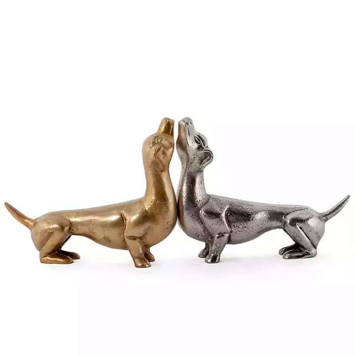Silver Dachshund Figurine