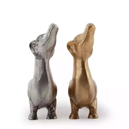Silver Dachshund Figurine