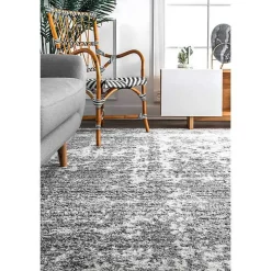 Silver Deena Abstract Area Rug, 5x8