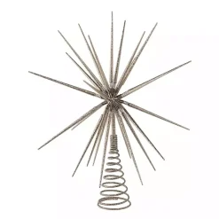 Silver Glitter Starburst Tree Topper