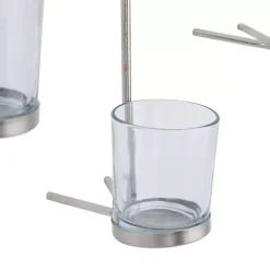 Silver Hanging Glass Votive Wall Plaque