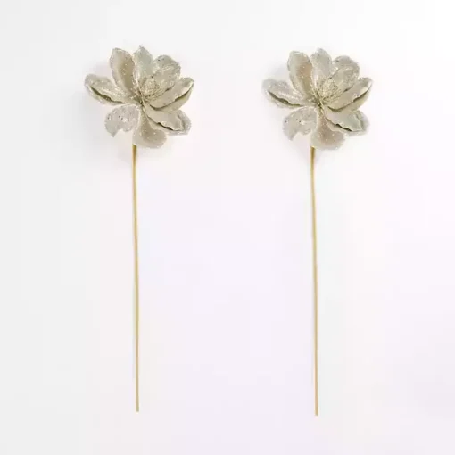 Silver Sequin Magnolia Picks, Set of 2