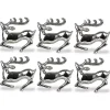 Silver Stag Napkin Rings, Set of 6