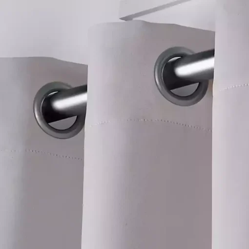 Silver Twill Blackout Curtain Panel Set, 84 in.