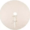 Simple Beige Linen Blend Tree Skirt, 56 in.