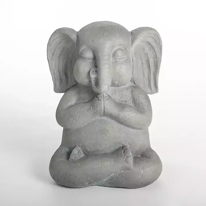 Sitting Elephant Outdoor Statue
