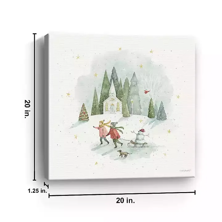 Skating Winter Wonderland Canvas Art Print