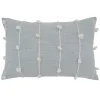 Sky Blue Knotted Line Lumbar Throw Pillow