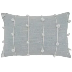 Sky Blue Knotted Line Lumbar Throw Pillow