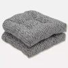 Slate Herringbone Outdoor Seat Cushions, Set of 2