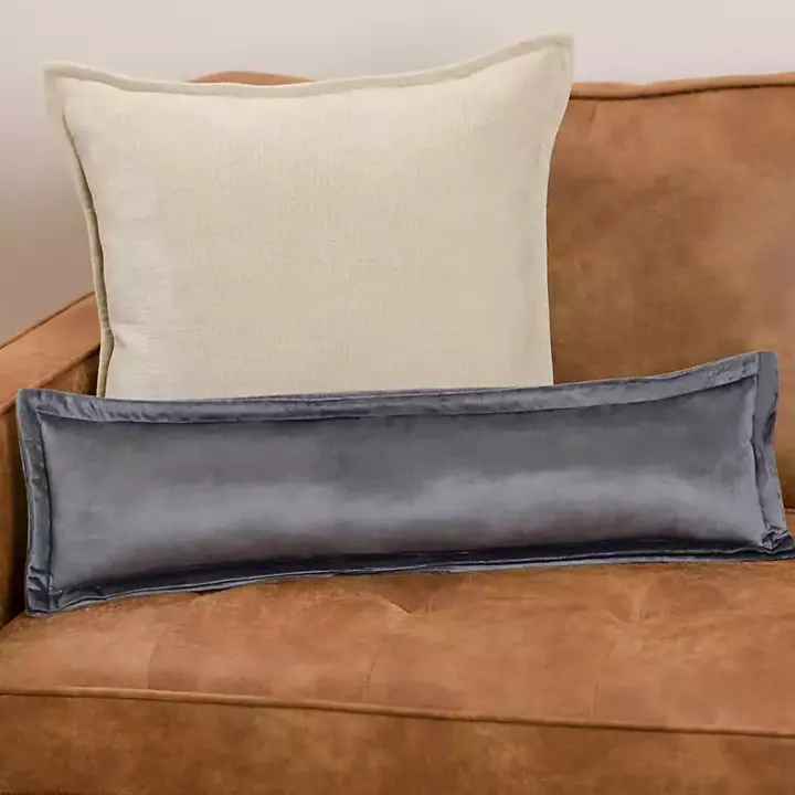 Slate Merry Christmas Lumbar Pillow