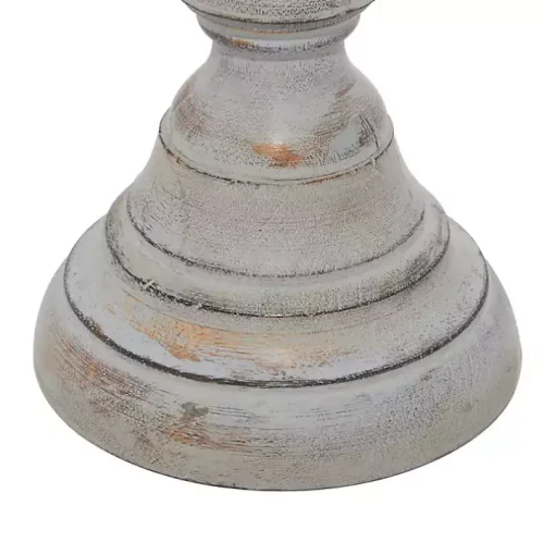 Slate Rustic Mango Wood 3-pc. Candle Holder Set