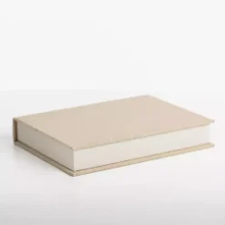 Small Beige Linen Book Box