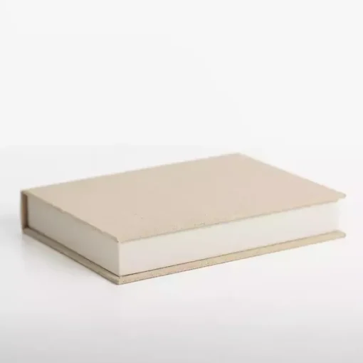 Small Beige Linen Book Box