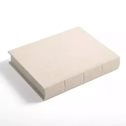 Small Beige Linen Book Box