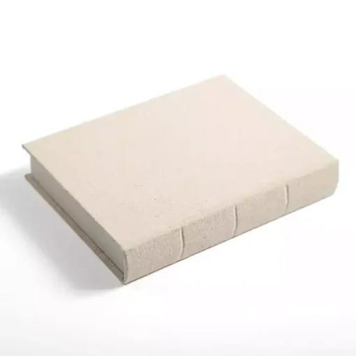 Small Beige Linen Book Box