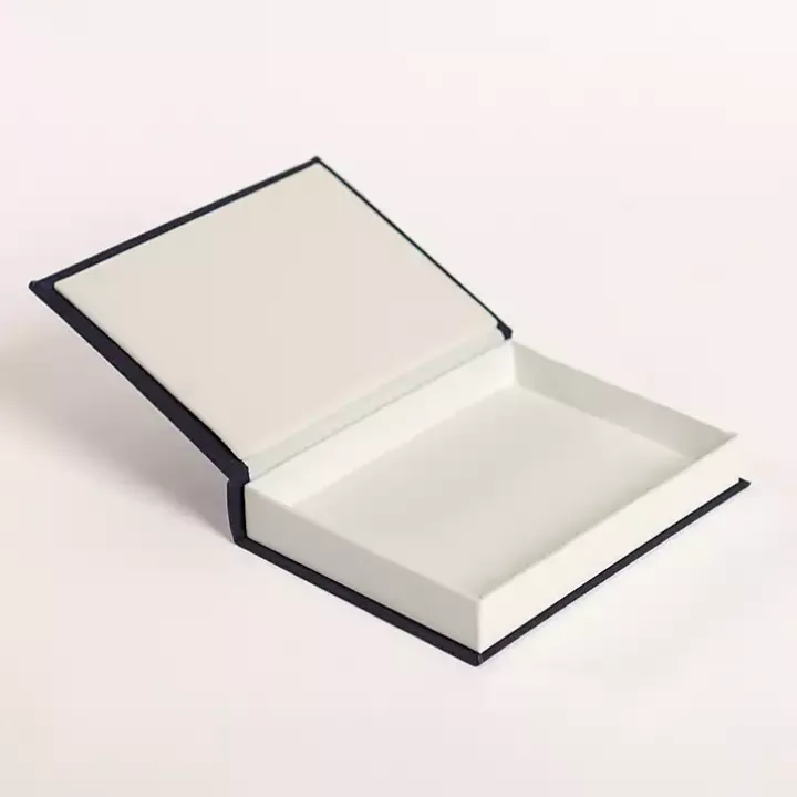 Small Navy Blue Linen Book Box