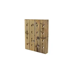 Small Rustic Barn Wood Wine Bottle Holder