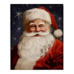 Smiling Santa Portrait Canvas Art Print
