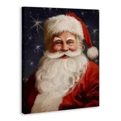 Smiling Santa Portrait Canvas Art Print