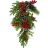Snow Berry Pine Teardrop Christmas Swag
