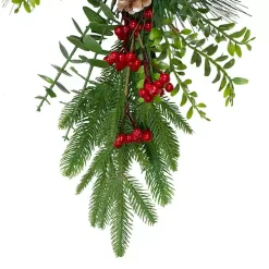 Snow Berry Pine Teardrop Christmas Swag
