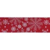 Snowflakes on Red 5 yard Christmas Ribbon
