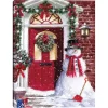 Snowman Entryway Canvas Art Print