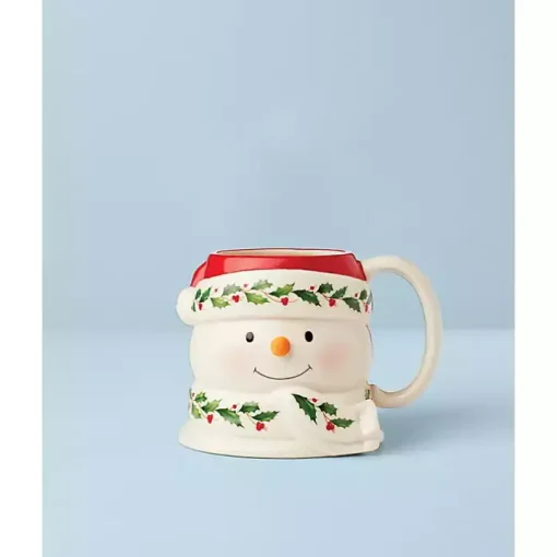 Snowman with Holly Mug