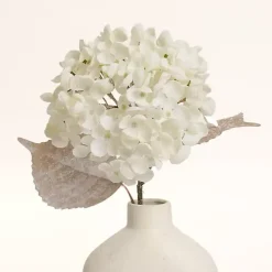 Snowy Cream Hydrangea Stems, Set of 2