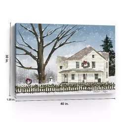 Snowy Grandma's House Canvas Art Print, 40x30 in.