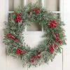 Snowy Japanese Pine and Berry Wreath